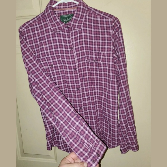 Woolrich Flannel Plaid Button Up Petite Medium PM - Picture 4 of 6